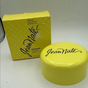 VTG Jean Nate Silkening Body Powder with Puff 6 Oz new sealed